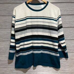 Alfred Dunner Multicolor Long Sleeve Sweater Women’s Size Medium EUC